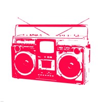 Red Boom Box Fine Art Print