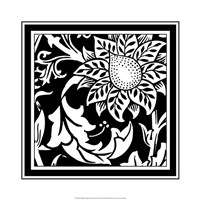 B&W Graphic Floral Motif II Fine Art Print