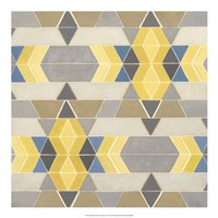 Blue and Yellow Geometry I Framed Print
