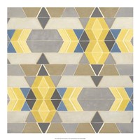Blue and Yellow Geometry I Fine Art Print