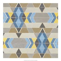 Blue and Yellow Geometry II Fine Art Print