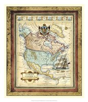 Map of North America by Vision Studio - 18" x 21"