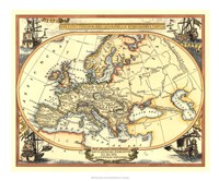 Nautical Map of Europe Fine Art Print