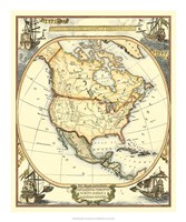 Nautical Map of North America Fine Art Print