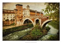 Looking West at Ponte Fabricio Fine Art Print