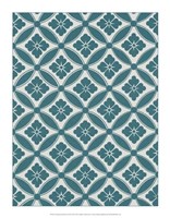 Ornamental Pattern in Teal VII Fine Art Print