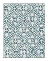 Ornamental Pattern in Teal VIII Fine Art Print