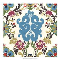 Jewel-tone Damask II Fine Art Print