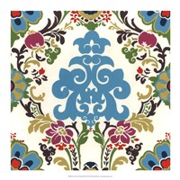 Jewel-tone Damask III Fine Art Print