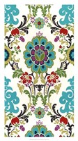 Jewel-tone Damask VI Framed Print
