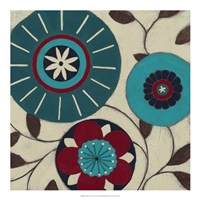 Blue Blossom Fresco I Fine Art Print