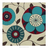 Blue Blossom Fresco II Fine Art Print