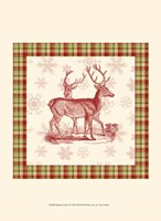 Reindeer Toile I Fine Art Print