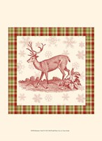 Reindeer Toile II Fine Art Print