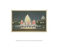 Illuminated Fountain Capitol Plaza Fine Art Print