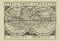 Vintage Map on Khaki I Fine Art Print