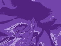 Amaryllis Pistils up close on Purple Fine Art Print