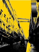 City Street on Yellow Fine Art Print