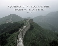 A Journey Of A Thousand Miles Quote Framed Print
