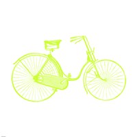 Lime On White Bicycle Fine Art Print