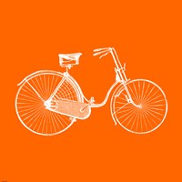 Orange Bicycle Fine Art Print