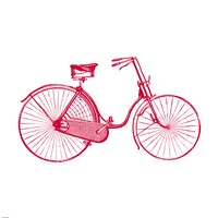 Red on White Bicycle Fine Art Print