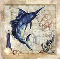 Nautical Swordfish Fine Art Print