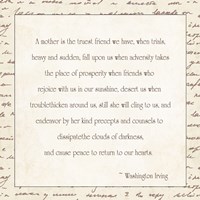 Mother is the Truest Friend Fine Art Print