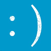 Blue Smiley Fine Art Print