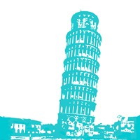 Pisa in Aqua Fine Art Print