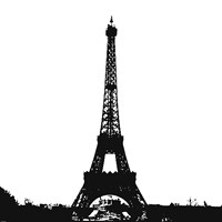 Black Eiffel Tower Fine Art Print