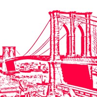 Red Brooklyn Bridge Fine Art Print