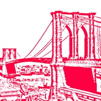 Red Brooklyn Bridge Framed Print
