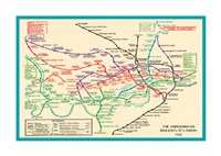 Vintage Transport Map Fine Art Print