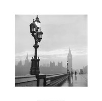 Westminster Bridge and Houses of Parliament, 1962 Fine Art Print