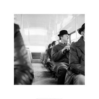 A City Gent On The Top Deck Of A Bus Fine Art Print