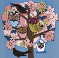 Summer Owl Tree by Helen Musselwhite - 24" x 24"
