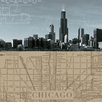 Chicago Map I Fine Art Print