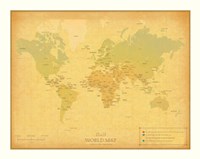 Retro Travel Map Fine Art Print