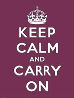 Keep Calm And Carry On III Fine Art Print
