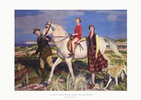 Four Loves I Found, a Woman, a Child, a Horse and a Hound Fine Art Print