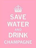 Save Water and Drink Champagne Fine Art Print