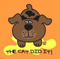 The Cat Did It by Todd Goldman - 8" x 8"