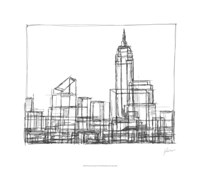 Wire Frame Cityscape I Fine Art Print