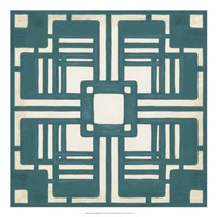 Non-Embellished Deco Tile I Framed Print