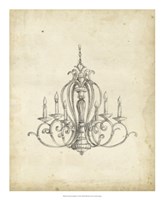Classical Chandelier I Fine Art Print
