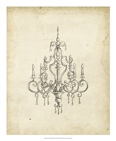 Classical Chandelier III Fine Art Print