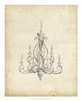 Classical Chandelier IV Fine Art Print