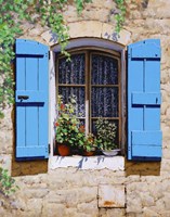 Blue Shutters Fine Art Print