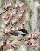 Cherry Blossom Bird I Fine Art Print